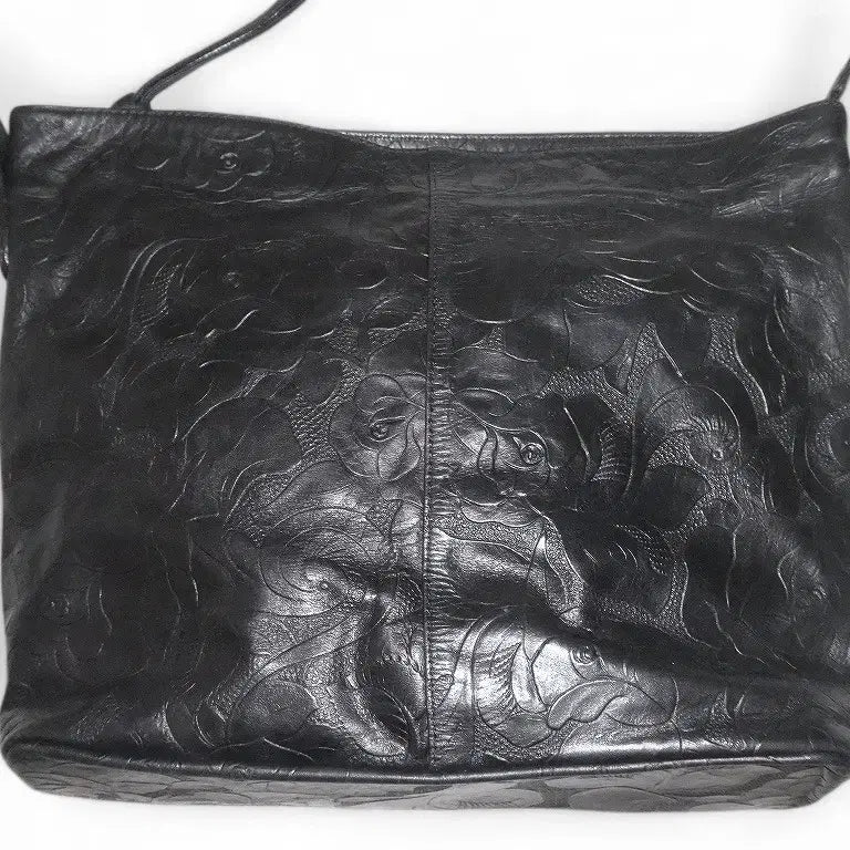 [BUNJANG] Ibiza Rose Embossed Leather Shoulder Bag / 이비자 소가죽 로즈 엠보 숄더백 장 폴 고티 뉴로즈 y2k