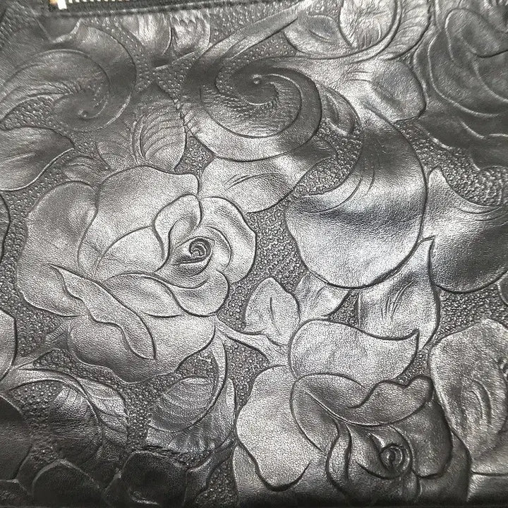 [BUNJANG] Ibiza Rose Embossed Leather Shoulder Bag / 이비자 소가죽 로즈 엠보 숄더백 장 폴 고티 뉴로즈 y2k