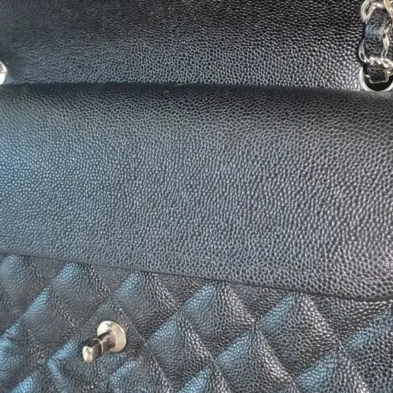 [BUNJANG] Chanel Classic Caviar Large Shoulder Bag / 샤넬 클래식 캐비어 라지