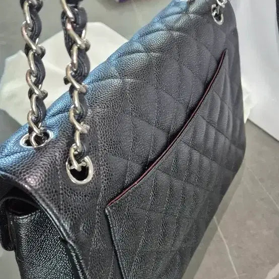 [BUNJANG] Chanel Classic Caviar Large Shoulder Bag / 샤넬 클래식 캐비어 라지