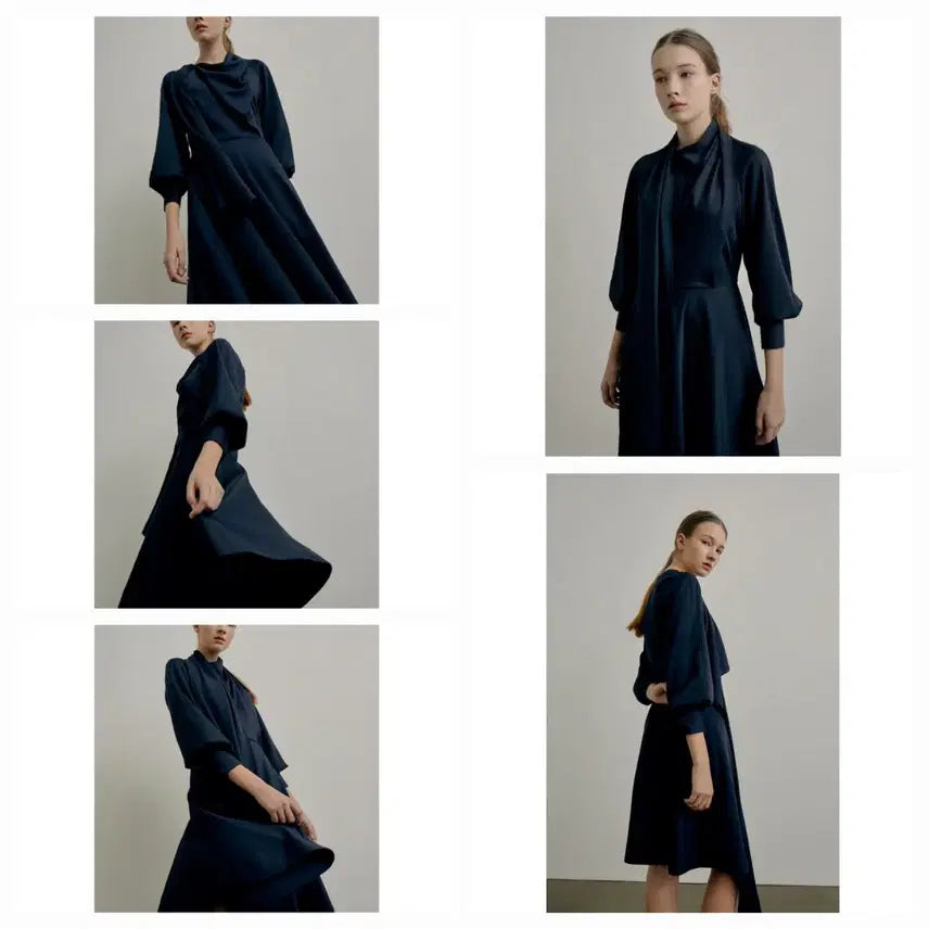 [BUNJANG] Blanchoux 3-Way Dress Deep Navy Gold Beige S / 블랑쇼 3way 원피스 딥네이비 골드베이지 s
