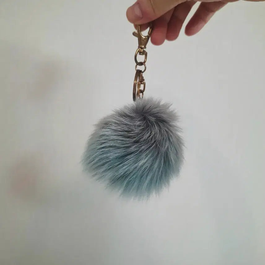 [BUNJANG] Real Fox Fur Pom-Pom Keyring / 새제품 / 리얼 폭스퍼 키링 / 폼폼 키링 / 폭스털볼 가방 장식고리 /