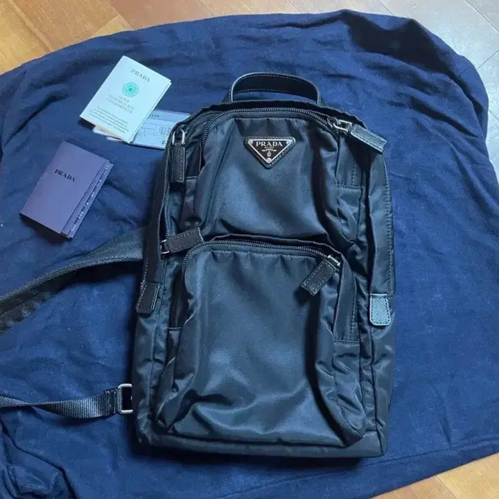 [BUNJANG] Prada Re-Nylon & Saffiano Backpack Black / 프라다 리나일론 & 사피아노 백팩 블랙