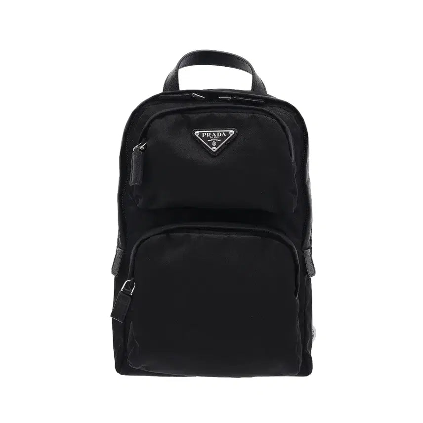 [BUNJANG] Prada Re-Nylon & Saffiano Backpack Black / 프라다 리나일론 & 사피아노 백팩 블랙
