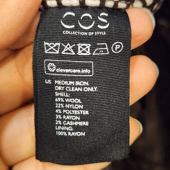 [BUNJANG] COS Check Pattern Coat / 코스 체크 패턴 코트 새제품