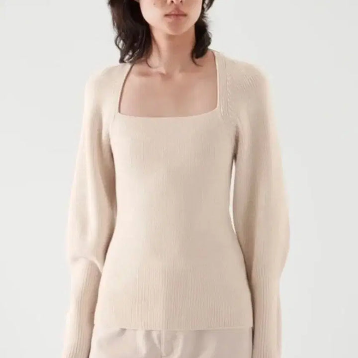 [BUNJANG] COS Puff Sleeve Knitted Top / 코스 cos 퍼프 슬리브 니티드 탑