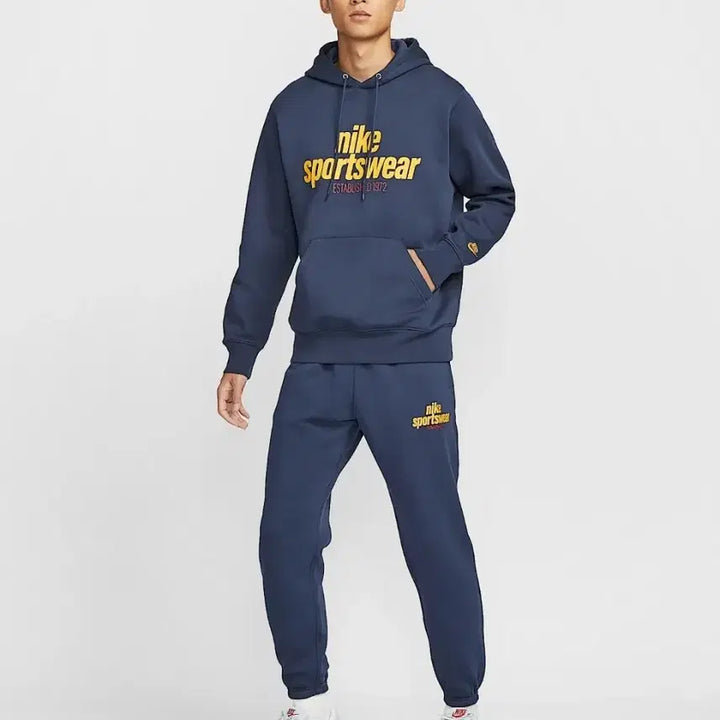 [BUNJANG] Nike Sportswear Navy Fleece Set M / 나이키 스포츠웨어 기모네이비셋업M