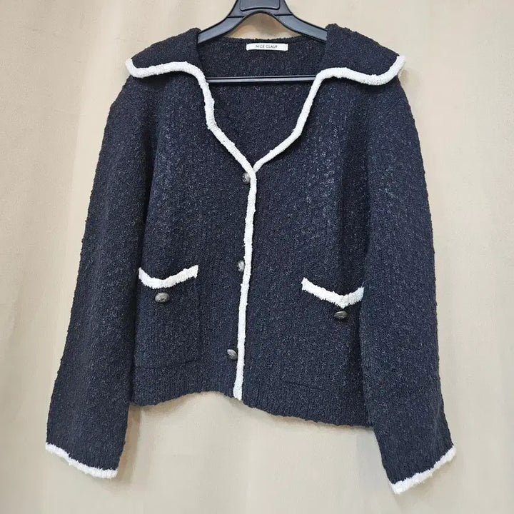 [BUNJANG] NICE CLAUP Navy Sailor Cardigan / 나이스클랍 짙은네이비 세일러 가디건