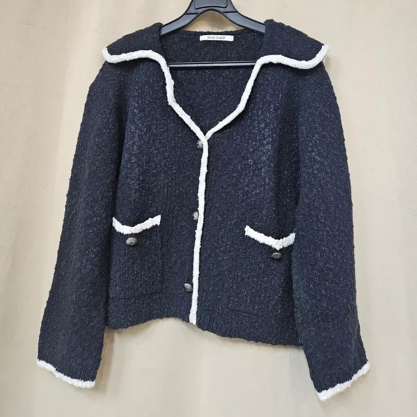 [BUNJANG] NICE CLAUP Navy Sailor Cardigan / 나이스클랍 짙은네이비 세일러 가디건