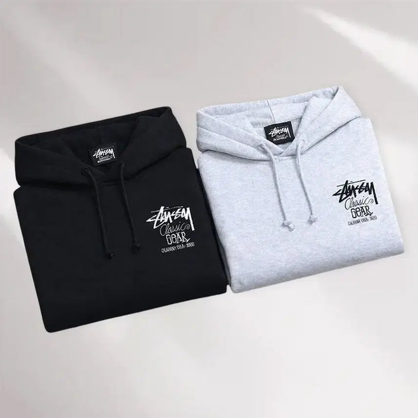 [BUNJANG] [새상품/정품/무료배송] 스투시 남여공용 기모 클래식 기어 후드티 / [새상품/정품/무료배송] 스투시 남여공용 기모 클래식 기어 후드티