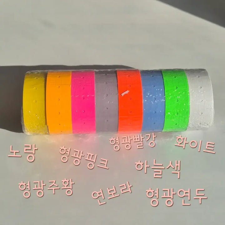 [BUNJANG] Neon Label Stickers (8 Colors) / 형광 라벨 8종  :  스티커 소분 네온 일본 해외 @