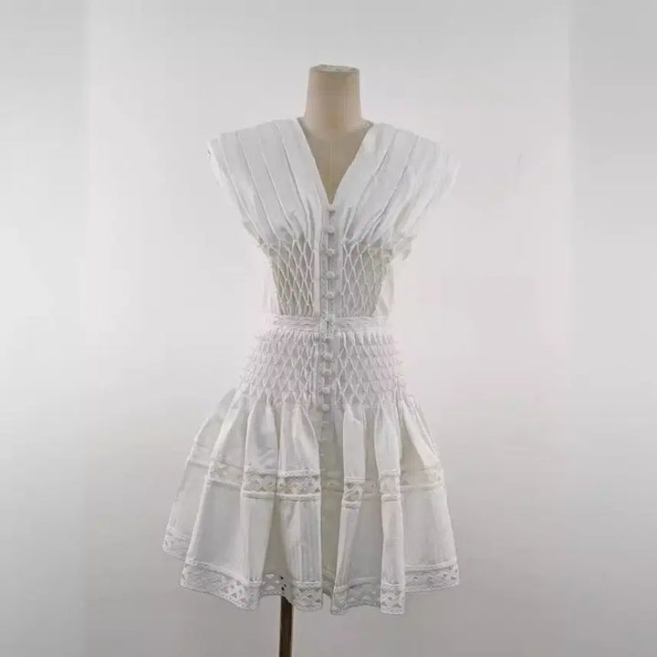 [BUNJANG] Imported Beaded Eyelet Dress / 수입 비즈 아일렛 원피스