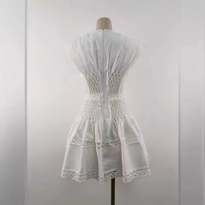 [BUNJANG] Imported Beaded Eyelet Dress / 수입 비즈 아일렛 원피스