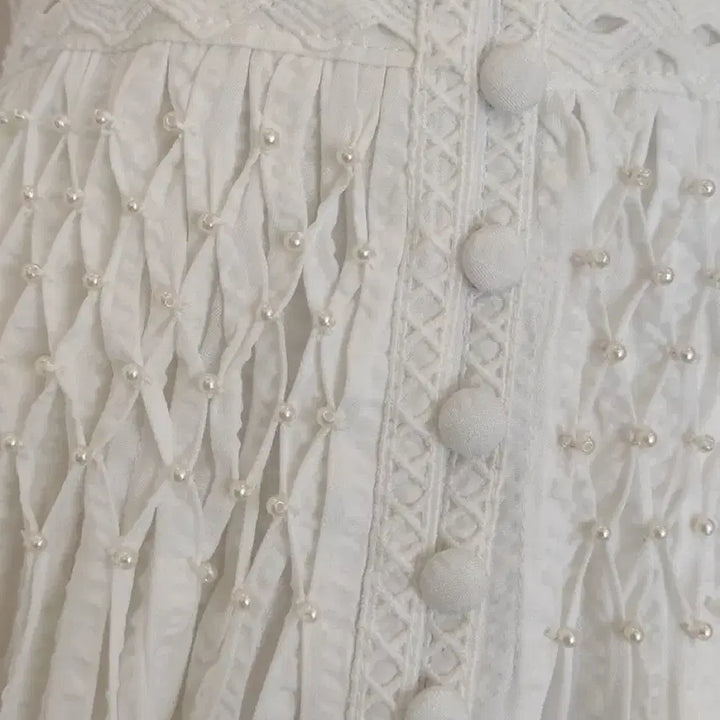 [BUNJANG] Imported Beaded Eyelet Dress / 수입 비즈 아일렛 원피스