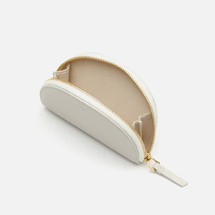 [BUNJANG] ROH Half Moon Pouch Orange Brown Leather Clutch / [새상품급] ROH 하프문 파우치 오렌지 브라운색 가죽 클러치 파우치