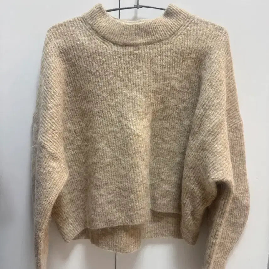 [BUNJANG] H&M Beige Angora Balloon Knit M / H&M 베이지 앙고라 벌룬니트 M