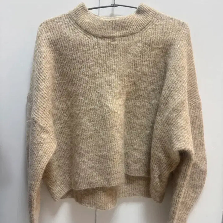 [BUNJANG] H&M Beige Angora Balloon Knit M / H&M 베이지 앙고라 벌룬니트 M