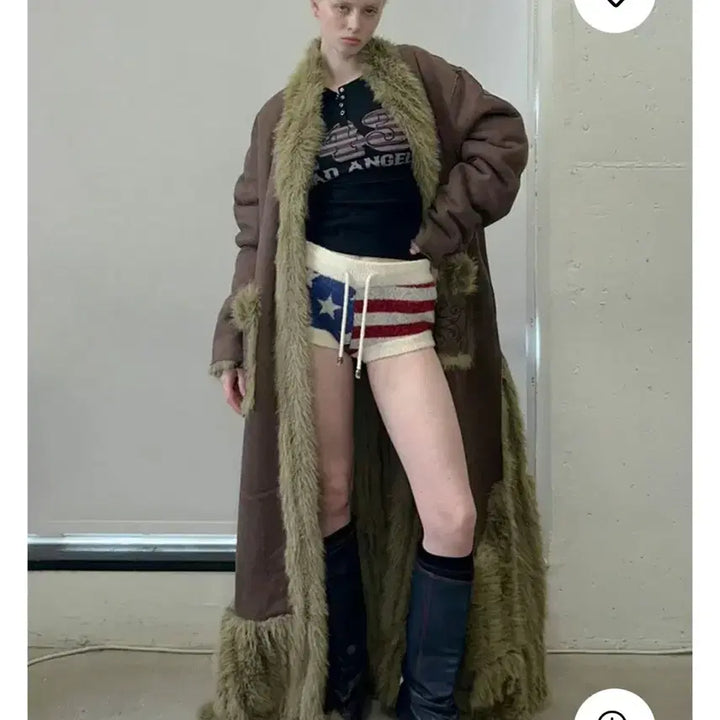[BUNJANG] Sculptor Reversible Faux Fur Coat Olive / 스컬프터 리버시블 퍼 코트 올리브