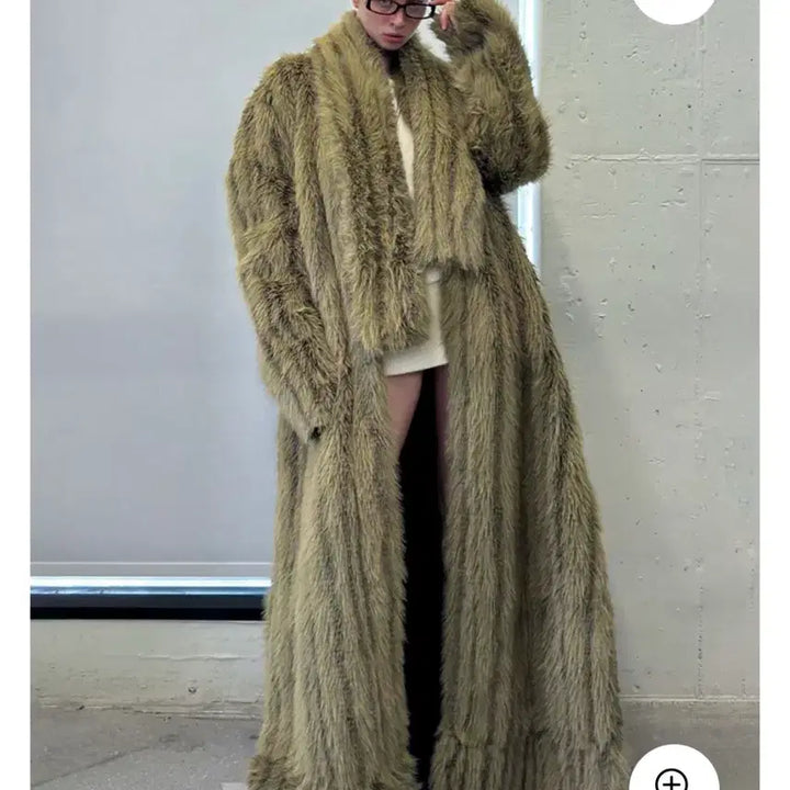 [BUNJANG] Sculptor Reversible Faux Fur Coat Olive / 스컬프터 리버시블 퍼 코트 올리브