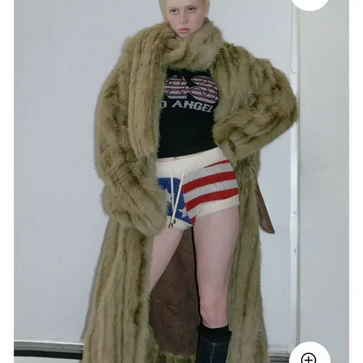 [BUNJANG] Sculptor Reversible Faux Fur Coat Olive / 스컬프터 리버시블 퍼 코트 올리브