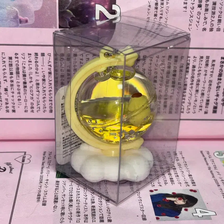 [BUNJANG] Sanrio Pompompurin Globe Keychain / 산리오 폼폼푸린 오일 마스코트 지구본 키링 열쇠고리 폼푸 구름 푸딩