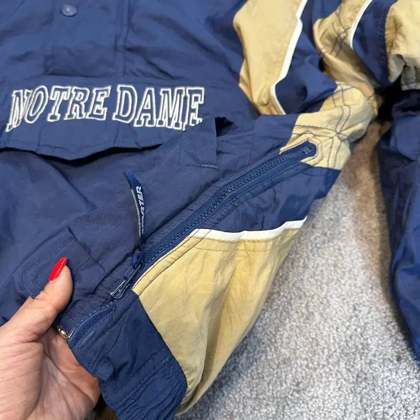 [BUNJANG] Starter Notre Dame Irish 90s Hooded Anorak Jacket L / 스타터 90s 노트르담 아이리쉬 후드 아노락 점퍼L