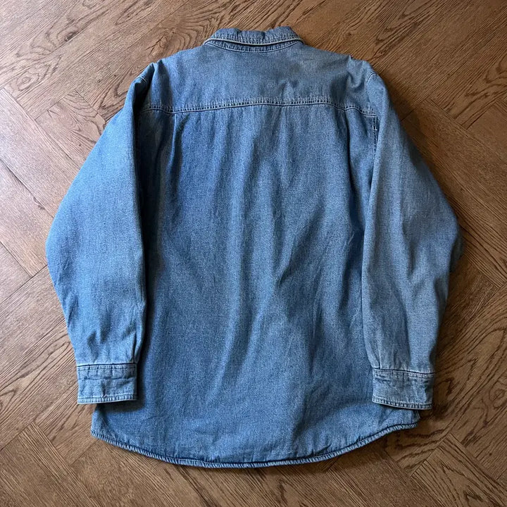 [BUNJANG] Levi's Checkered Fleece Lined Denim Shirt / [M]리바이스 체크 플리스 라이닝 데님 셔츠