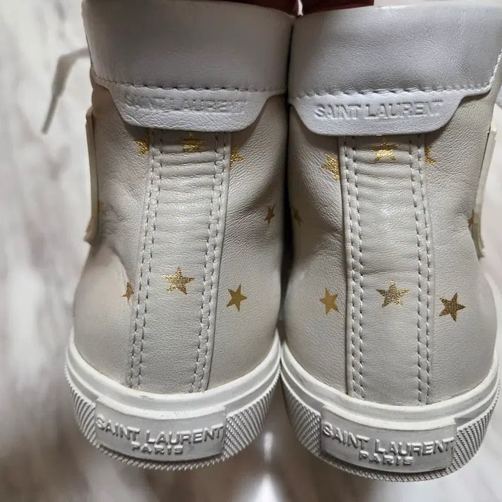 [BUNJANG] Saint Laurent Leather High-Top Sneakers / 생로랑 레더 하이탑 스니커즈