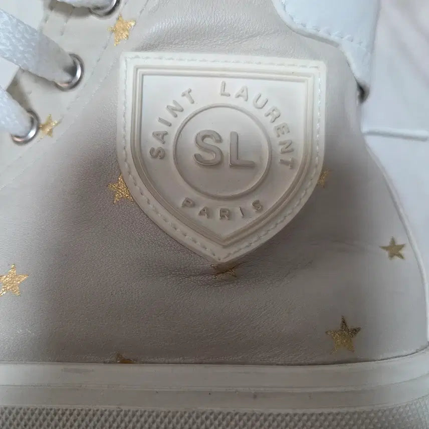 [BUNJANG] Saint Laurent Leather High-Top Sneakers / 생로랑 레더 하이탑 스니커즈