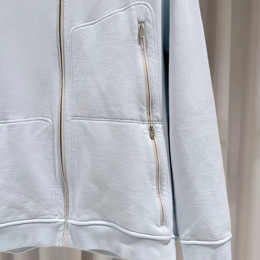 [BUNJANG] Hermes Light Blue Zip-Up Hoodie / ( S+ / XL ) 에르메스 라이트 블루 집업 후디