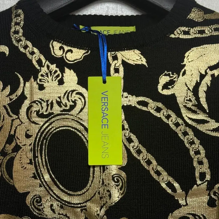 [BUNJANG] Versace Gold Pattern Knit 105 / 베르사체 금장 니트 105