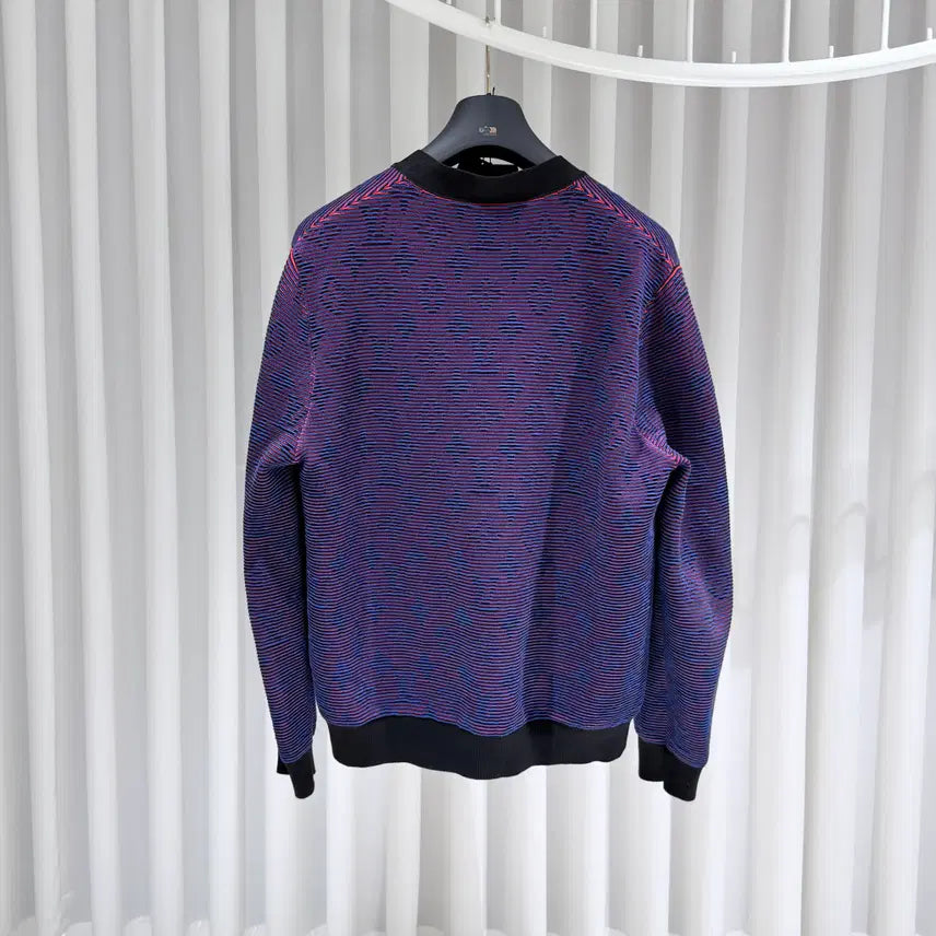 [BUNJANG] Louis Vuitton Optical Monogram Jacquard Cardigan / ( S+ / XL ) 루이비통 옵티컬 모노그램 자카드 가디건