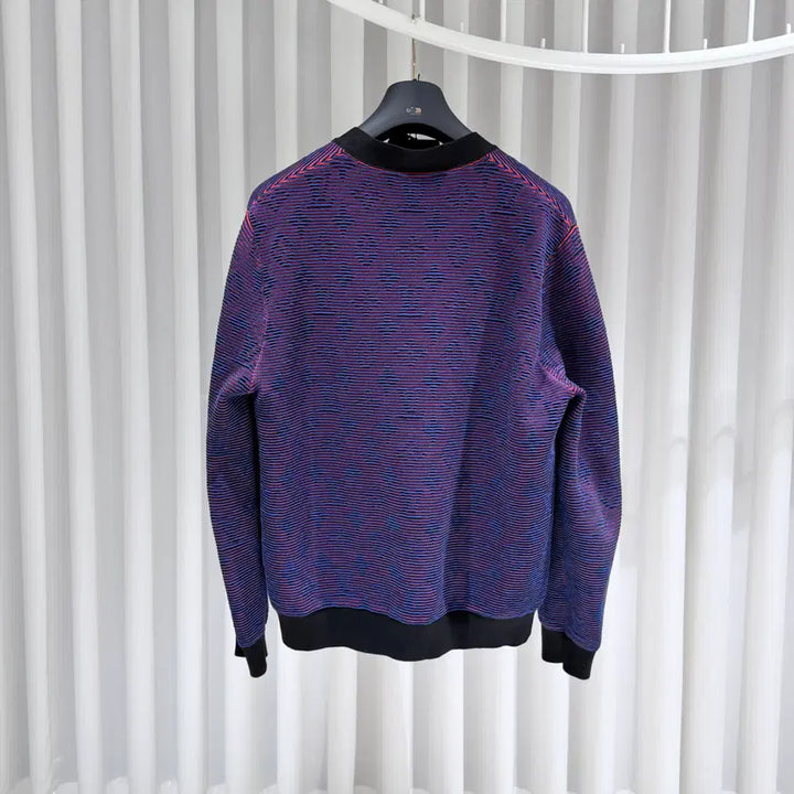 [BUNJANG] Louis Vuitton Optical Monogram Jacquard Cardigan / ( S+ / XL ) 루이비통 옵티컬 모노그램 자카드 가디건