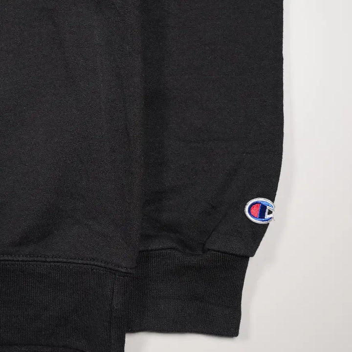 [BUNJANG] Champion Mesh Font Logo Sweatshirt Black (M) / 챔피온 메쉬폰트 로고 맨투맨 스웻셔츠 블랙 M사이즈