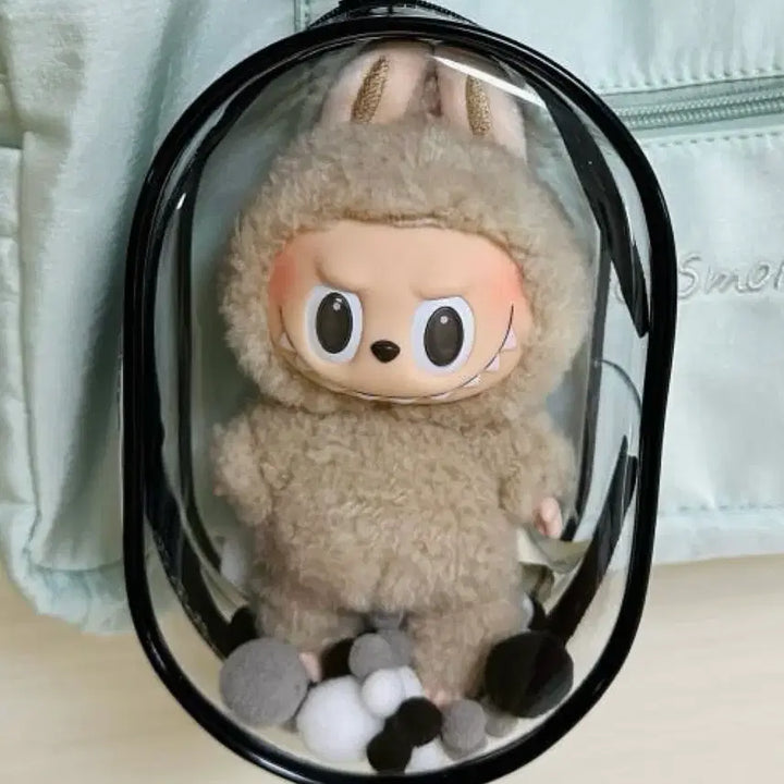 [BUNJANG] PVC Transparent Pouch Compatible with Labubu Skullpanda / PVC 투명 파우치 라부부 스컬판다 호환