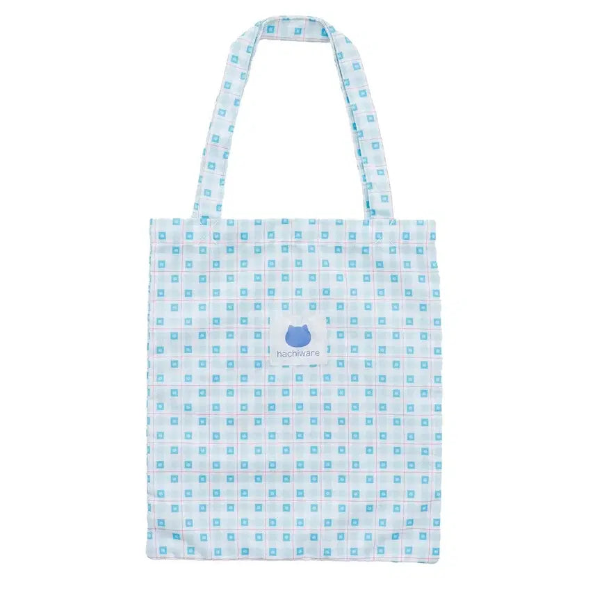 [BUNJANG] Chiikawa Hachiware Check Series Tote Bag (Blue) / 치이카와 체크시리즈 토트백 하치와레 블루 가방 참 미포함 새상품 먼작귀