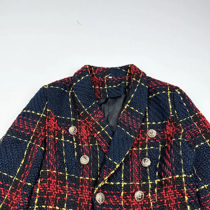 [BUNJANG] VTG Tweed Check Blazer Jacket (L) / VTG 빈티지 트위드 체크 블레이저 자켓 (L 여성추천)