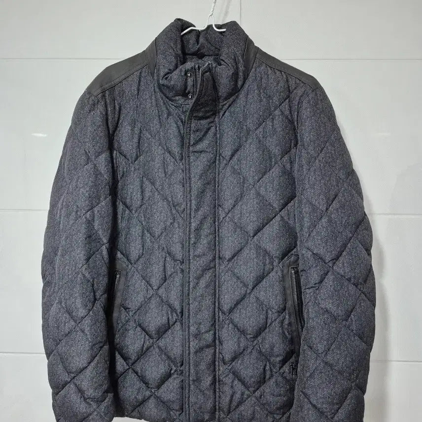 [BUNJANG] Hazzys Diamond Quilted Goose Down Padded Jumper / 헤지스 다이아 퀼팅 구스패딩 점퍼 그레이95 ㅈㄱ