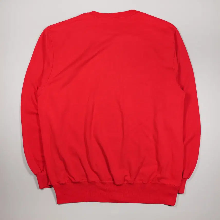 [BUNJANG] Champion Small Logo Red Sweatshirt / 챔피온 스몰로고 레드 맨투맨 스웻셔츠 L사이즈