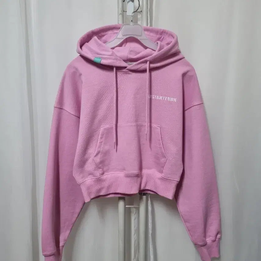 [BUNJANG] InstantFunk Crop Hoodie / 인스턴트펑크 반크롭 후드티