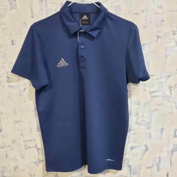 [BUNJANG] Adidas Climalite Navy Short Sleeve Polo Shirt (Size 95) / 아디다스 클라이마라이트 네이비 반팔 폴로티 95