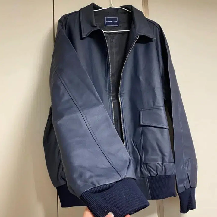 [BUNJANG] Men's Faux Leather Oversized Jacket / 새상품 남성 인조가죽 오버핏자켓 점퍼 105110115사이즈 정도