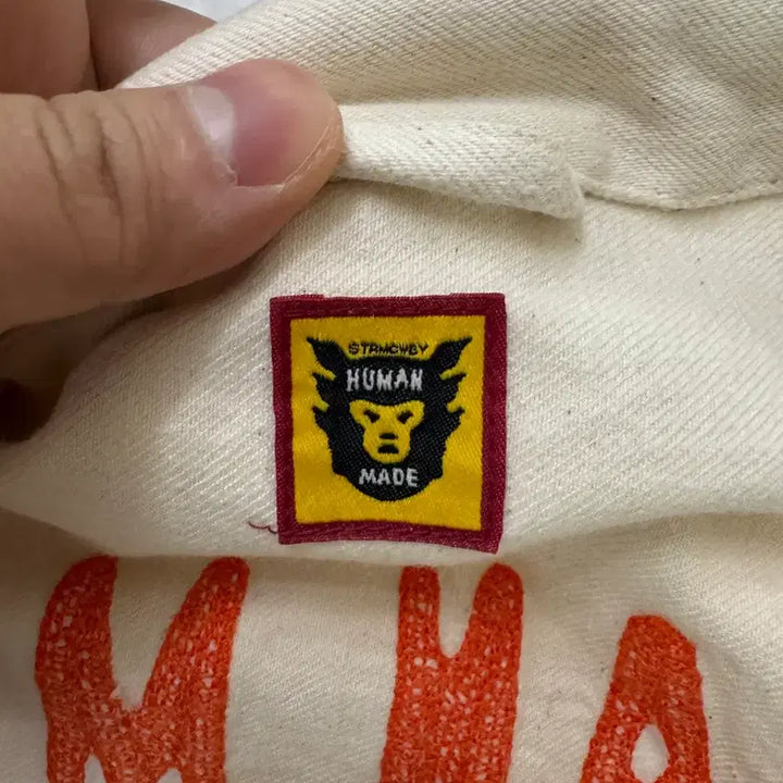 [BUNJANG] Human Made Natural Denim Work Jacket - White Owl / [L]휴먼메이드 내츄럴 데님 워크자켓 화이트 부엉이