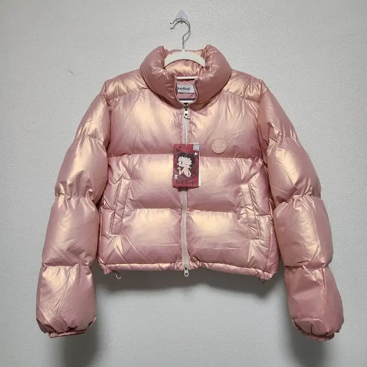 [BUNJANG] Betty Boop Pink Crop Padded Jumper / 베티붑 핑크 크롭 패딩 점퍼(새제품)