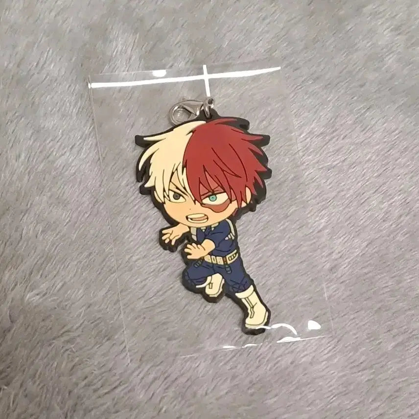 [BUNJANG] My Hero Academia Todoroki Rubber Strap Keychain / 나의 히어로 아카데미 나히아 토도로키 러버스트랩 키링