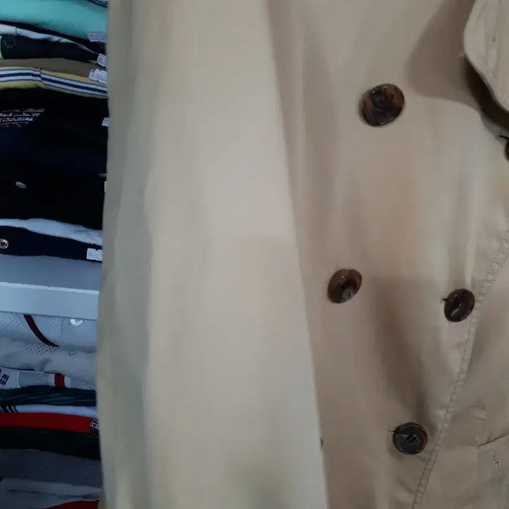 [BUNJANG] Hazzys Beige Trench Coat / 헤지스 85  베이지 트렌치 코트