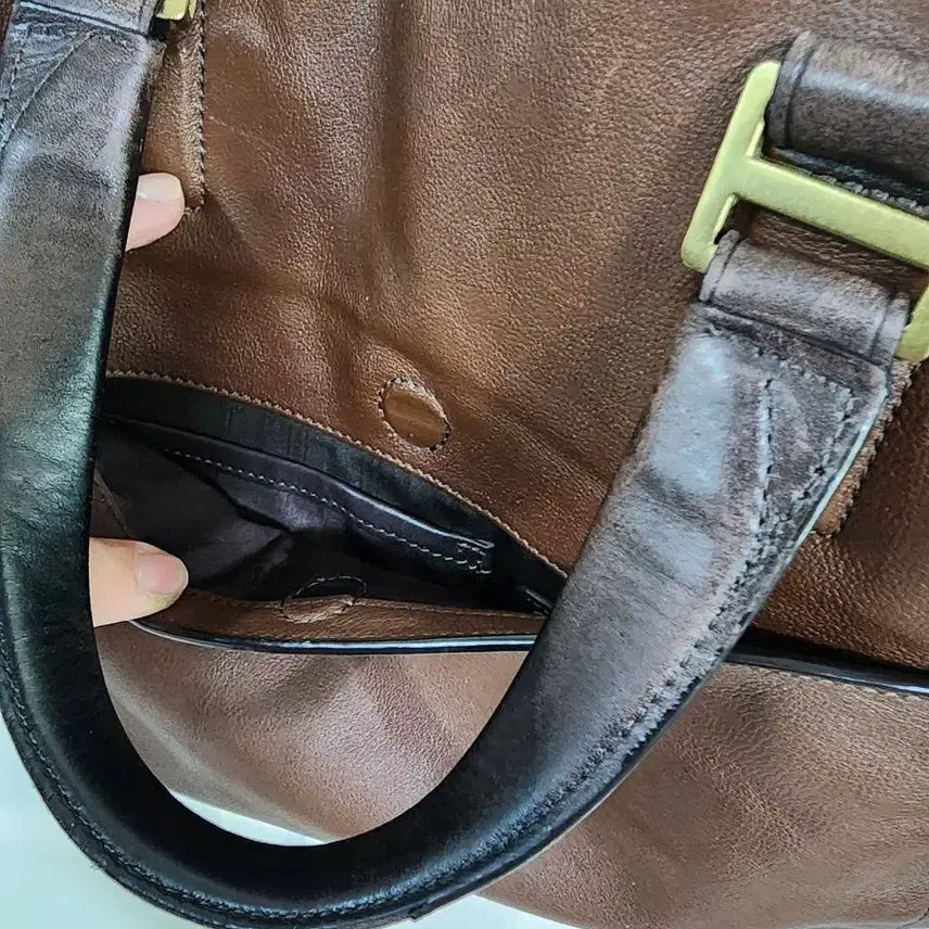 [BUNJANG] Tumi Brown Leather Briefcase / 투미 브라운 가죽 서류 가방