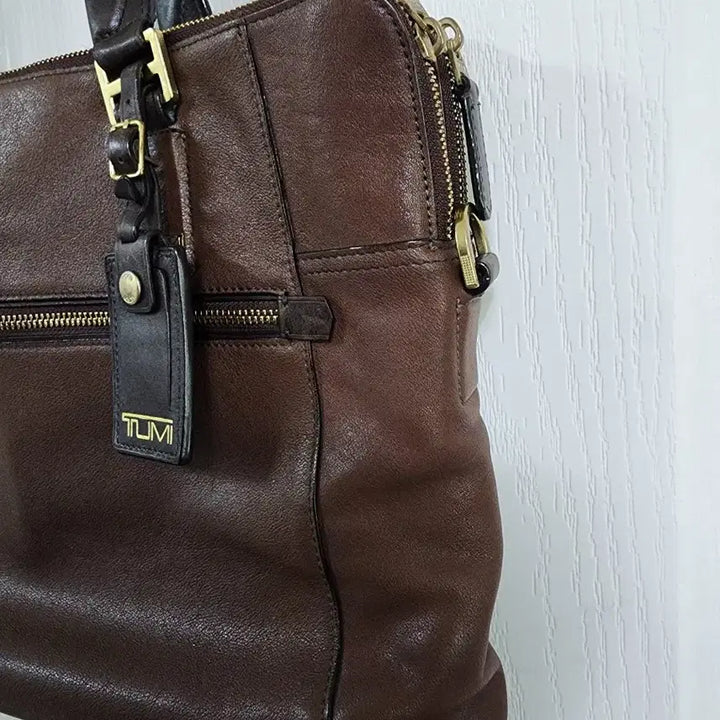 [BUNJANG] Tumi Brown Leather Briefcase / 투미 브라운 가죽 서류 가방