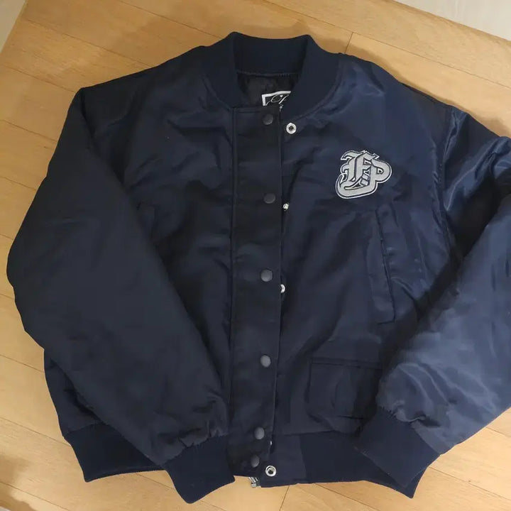 [BUNJANG] Please No Follow Varsity Jacket Navy / 플리즈노팔로우 바시티 자켓 네이비