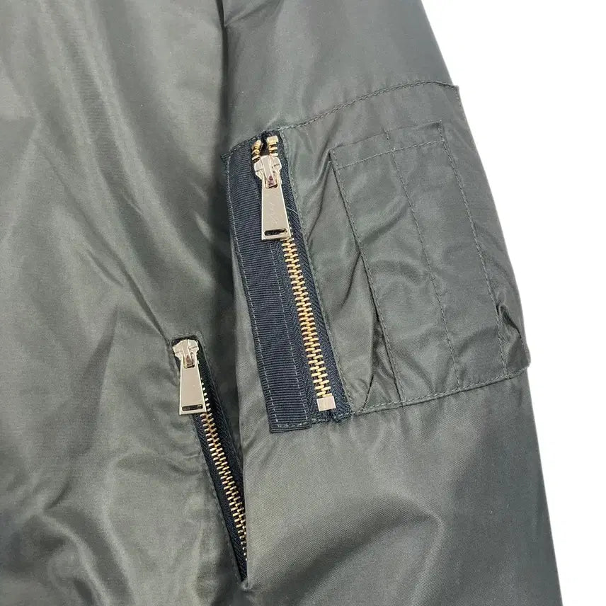 [BUNJANG] ZARA Basic Khaki Bomber Jacket / 여성L/ 자라베이직 카키 항공점퍼